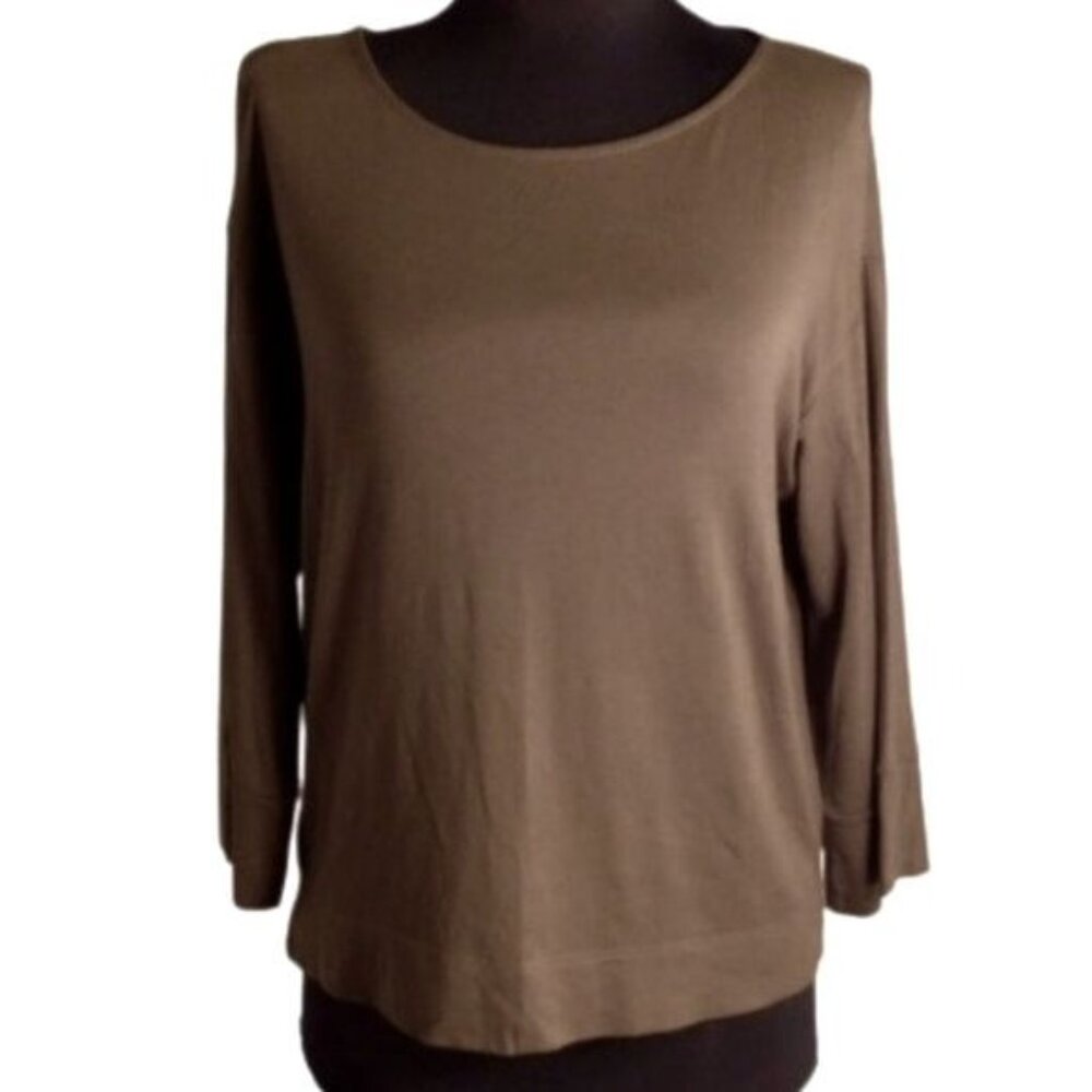 J.Jill Wearever Collection XS Women's Olive Green Stretch Top
